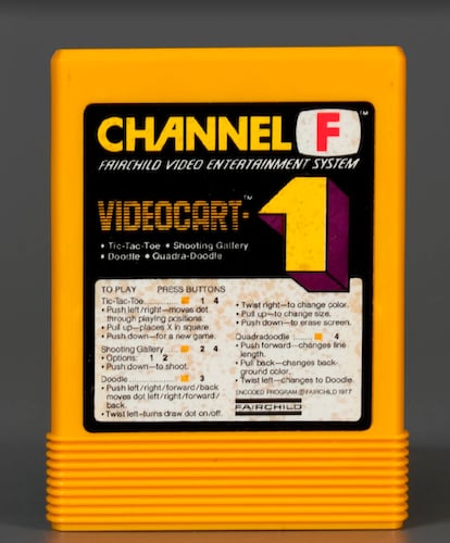 A Channel F game cartridge