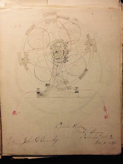 A drawing of an electric motor