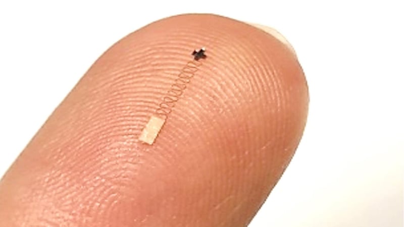 A micro-scale brain sensor on a finger