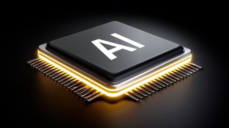 Neuromorphic AI chip with advanced technology.