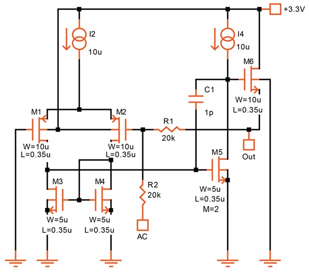 Single-supply CMOS full-wave rectifier.