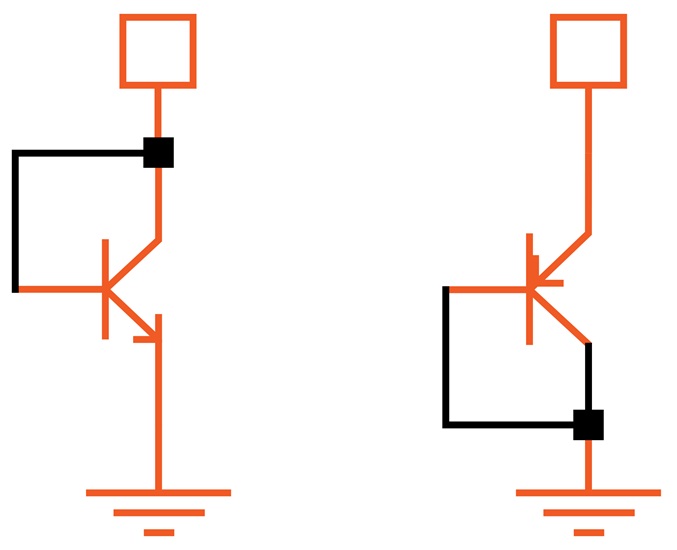 NPN and PNP diode thermometers.