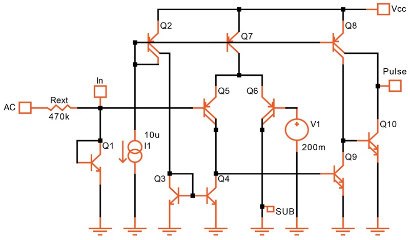 Bipolar zero-crossing detector.