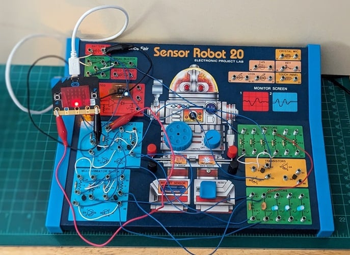 The fully assembled Remixed Brightness Alarm project.