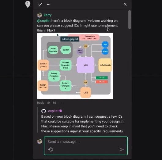 Copilot Vision enables the tool to recognize and pull information from a block diagram like this.