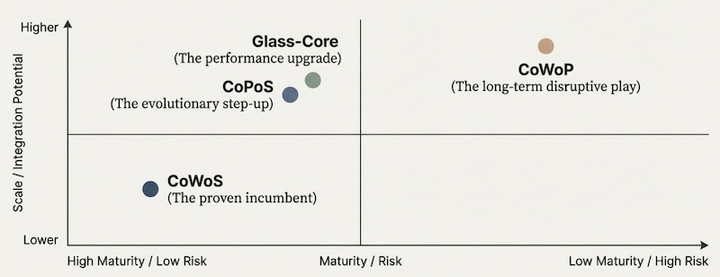 CoWoP may be the leading technology for advanced packaging in thefuture. For now, it presents a high risk and little maturity for today’spackaging designers.