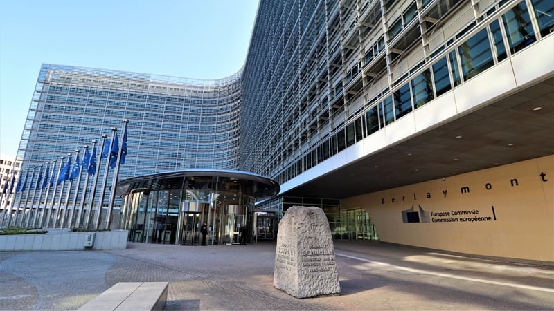 Photo of the European Commission building exterior.