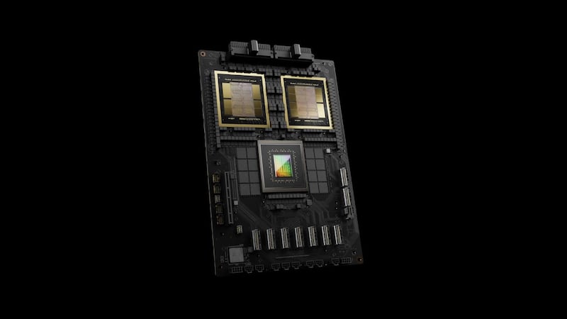 GB200 Superchip with two Blackwell GPUs and one Grace CPU