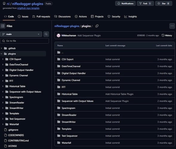 The NIFlexLogger GitHub repository