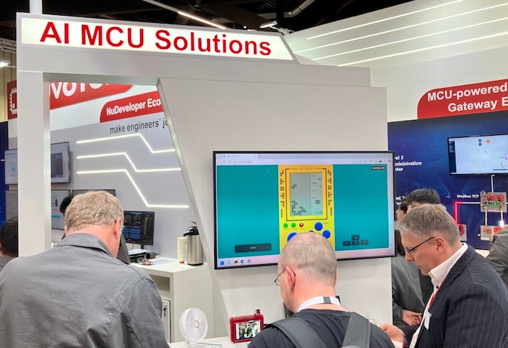 Engineers visiting Nuvoton’s Embedded World 2026 took a keen interest in the company’s AI MCUs.