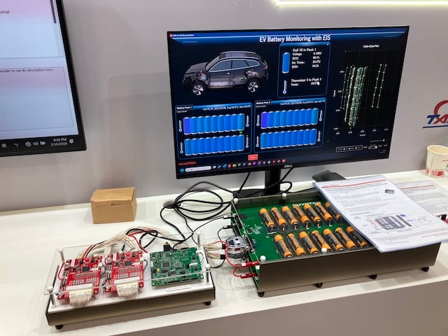 EV battery monitoring demo at Nuvoton’s Embedded World 2026 booth