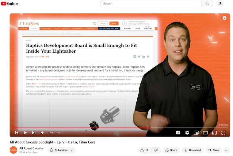 The All About Circuits Spotlight YouTube series provides a fun, quick look at recent technology news each week.