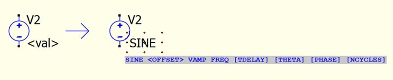 QSPICE provides helpful syntax suggestions when typing.