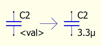 To add a component value, just double-click and type the value in.