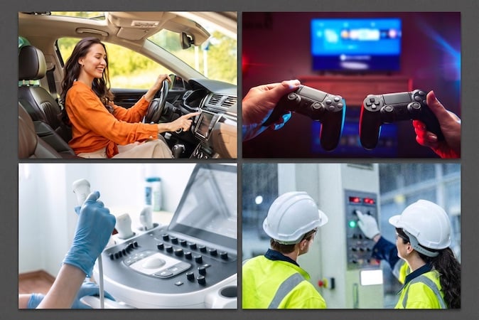 Touchscreens are a key part of any modern HMI, including vehicles,medical devices, industrial equipment, and consumer electronics, but physicalfeedback from switches offer key advantages over touchscreens.