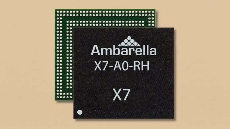 The Ambarella X7 processor is provided in a 16 mm x 16 mm FC TFBGA package with 0.5 mm ball pitch.