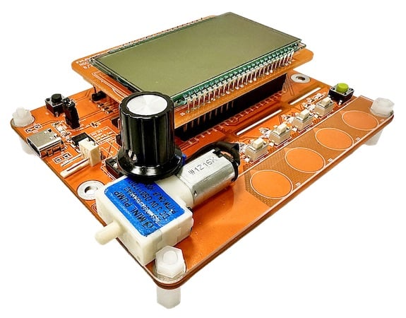 The NSC128L42EVB is an evaluation board for the new NSC128L42 MCU.
