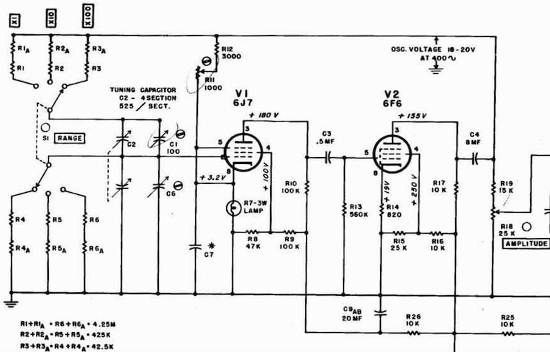 Partial schematic of the Model 200A