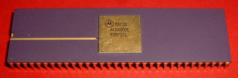 Pre-release of the XC68000 chip made in 1979