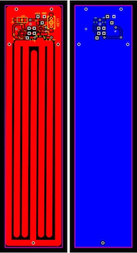 Figure 10. Demonstration board for measuring liquid level using thecapacitive method.