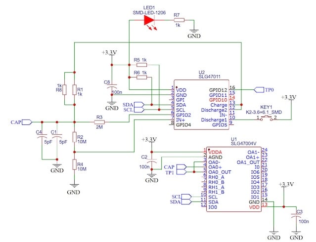 Schematic of the demonstration board