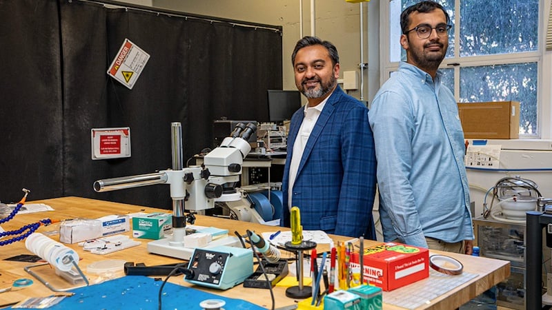 Sayeef Salahuddin (left) and Nirmaan Shanker from Berkely Lab