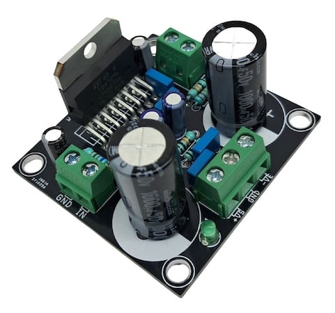 Figure 1. The assembled 60W Class-AB Audio Amplifier board, built
around the TDA7296.