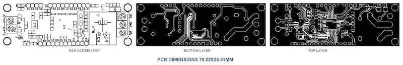 Figure 5. PCB layout of the RS485 Relay Interface Board.
