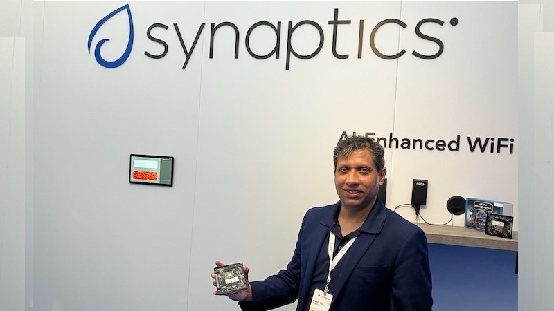 At the show, Synaptics' Ananda Roy shows us the SYN461x in action.