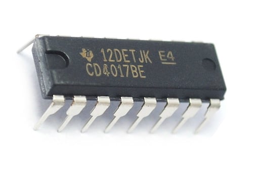 The CD4017 IC decade counter
