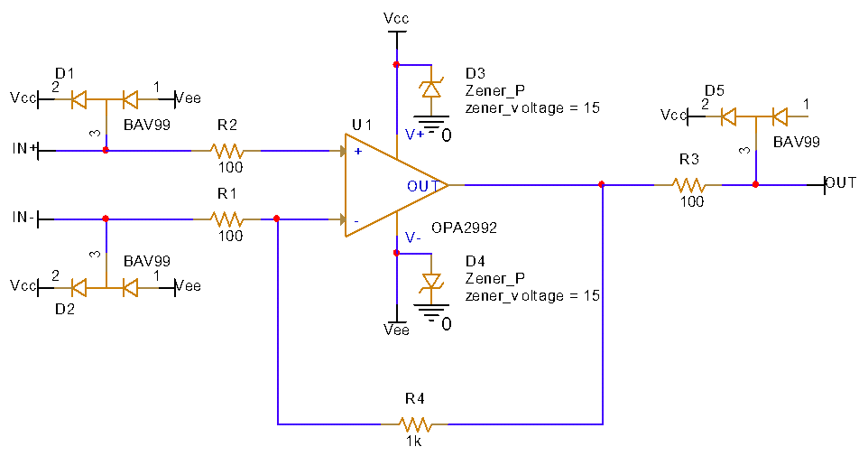 Op Amp Overcurrent Protection