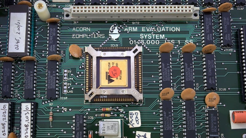 The ARM1 CPU in an Acorn ARM Evaluation System