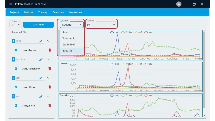 The data input page of eIQ
