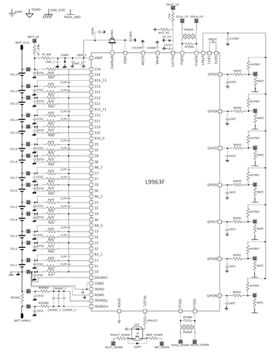 Typical application of the L9963F