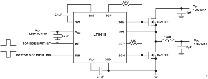 Typical application of the LT8418 IC
