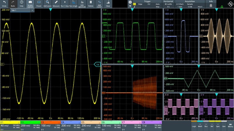Using all eight channels on the MXO 3