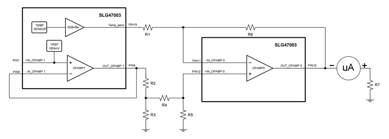 Temperature measurement circuit.