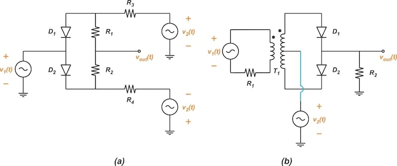 Two additional examples of diode-based phase detectors.