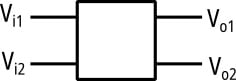 A four-terminal network.