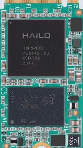 The Hailo-10H AI accelerator.