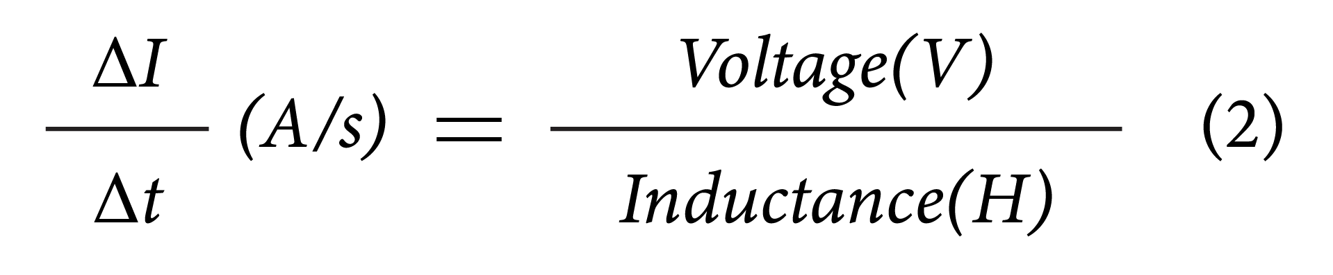 The slew rate can be calculated from the inductor current and voltage relationship