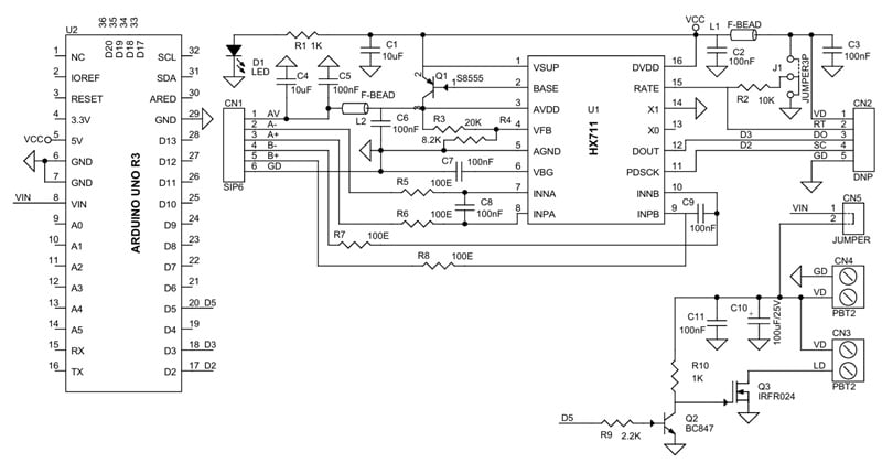 Schematic for the Kilo Lamp.