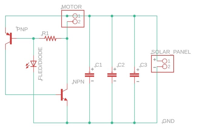 Diode solar engine circuit diagram.