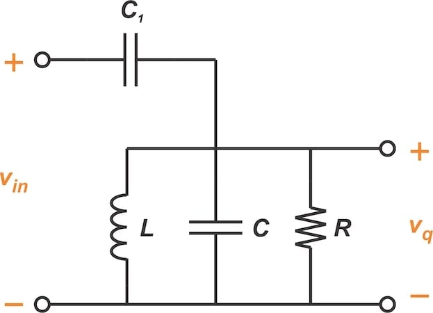 RLC network for realizing the phase-shift network.