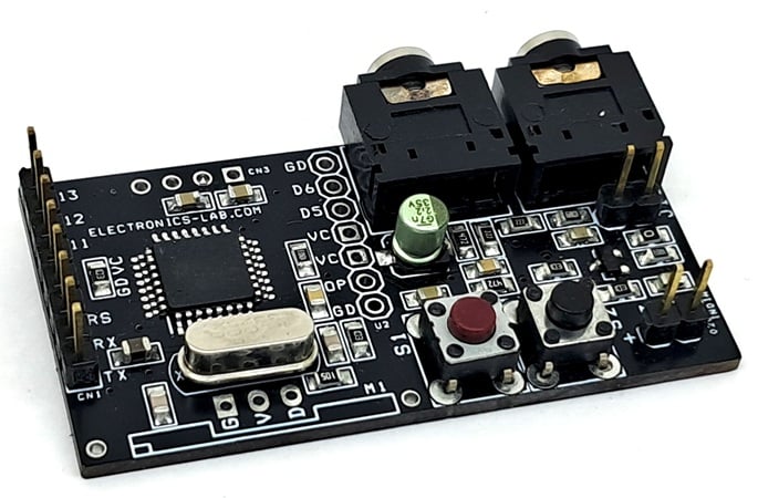 The fully assembled Voice Echo board.