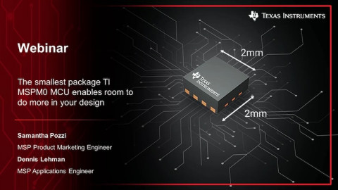 Room To Do More: The Smallest Package TI MSPM0 MCU