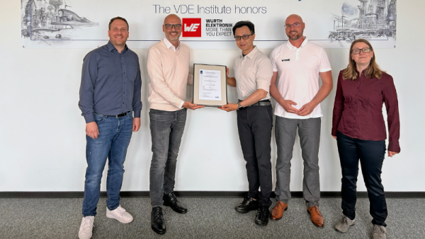 Würth Elektronik Receives the World’s First TDAP Stage 2 Certificate for its EMC Chokes