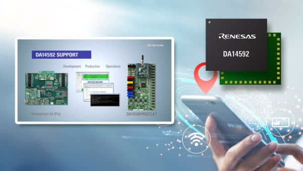 Lowest Power DA14592 Bluetooth® LE SoC for Battery-powered Applications