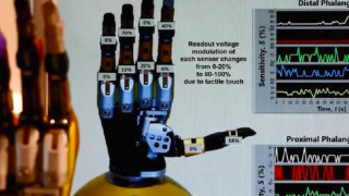 Solar-Powered Graphene Skin Reproduces Sense of Touch