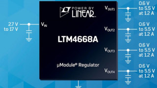 New Quad-output DC-DC Regulators from Analog Devices Can Be Paralleled for 4.8A